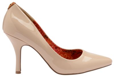 V&A Nude Patent 'Helena' ladies court shoes